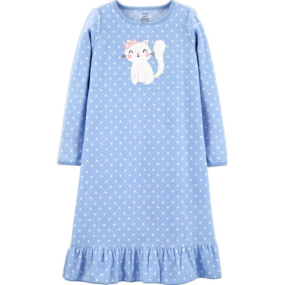 Carter’s Kitty Fleece Nightgown size 6/7